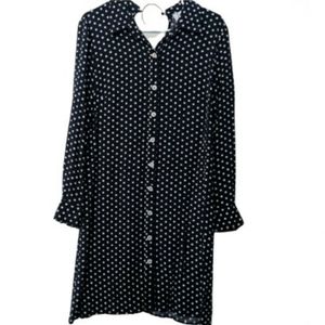 Everlily Button Up Collared Dress Medium